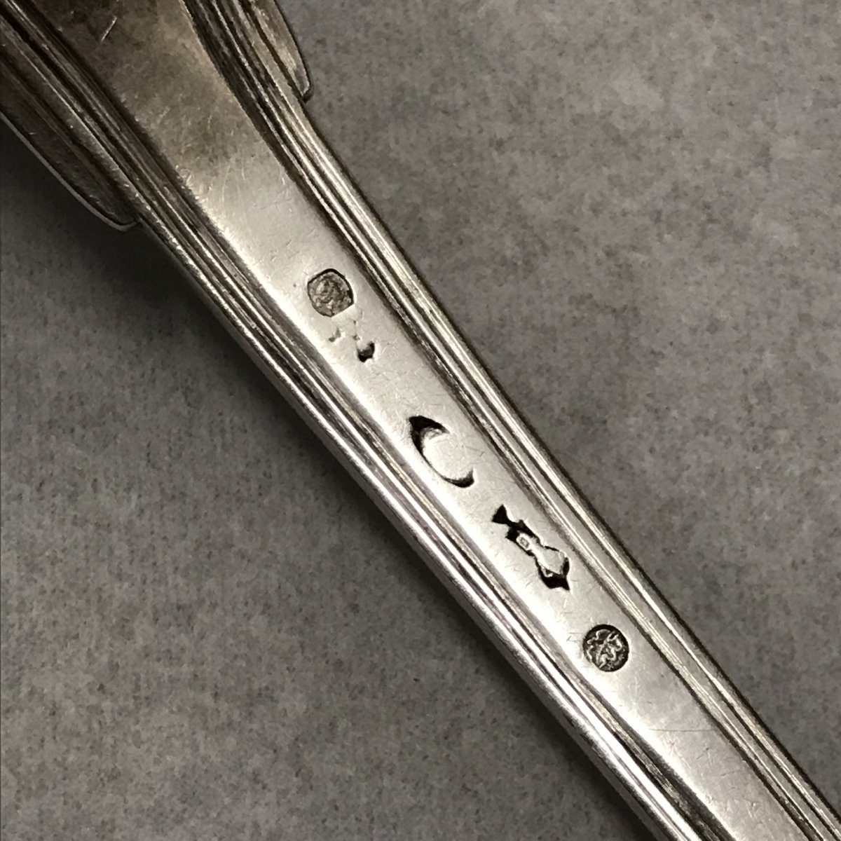 Large Solid Silver Stew Spoon, 38.5 Cm!! 267 G, 18th Century, Hallmark To Be Identified-photo-7