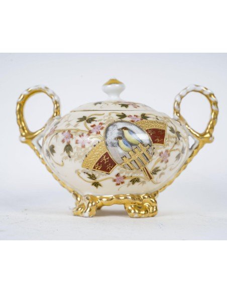 European Porcelain Coffee Service In The Taste Of Satsuma – Late 19th - Early 20th Century-photo-3