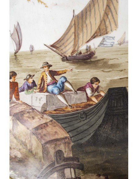 Appliques En Porcelaine De Lille Et Bronze Doré – Ifn XIXe Siècle-photo-1