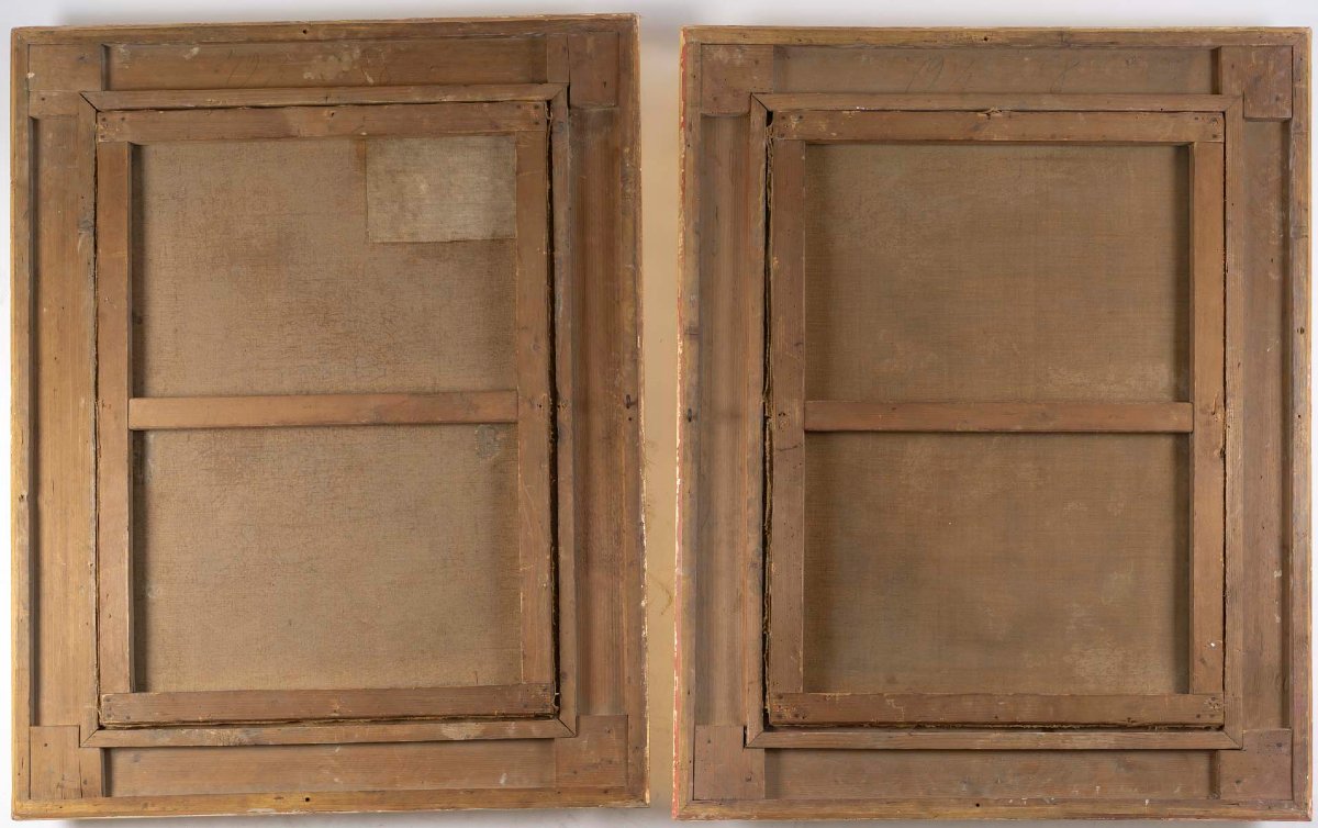 Tableaux de fleurs signés "Jullien" – 1878  Huile sur toile – cadres d’origine en bois -photo-6