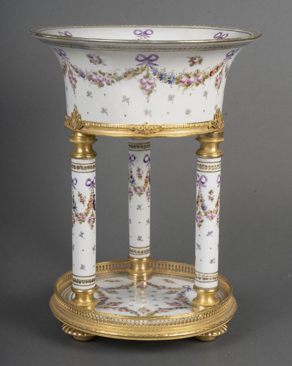 Jardinière en porcelaine et bronze doré – Style Louis XVI, époque XIXᵉ siècle-photo-2
