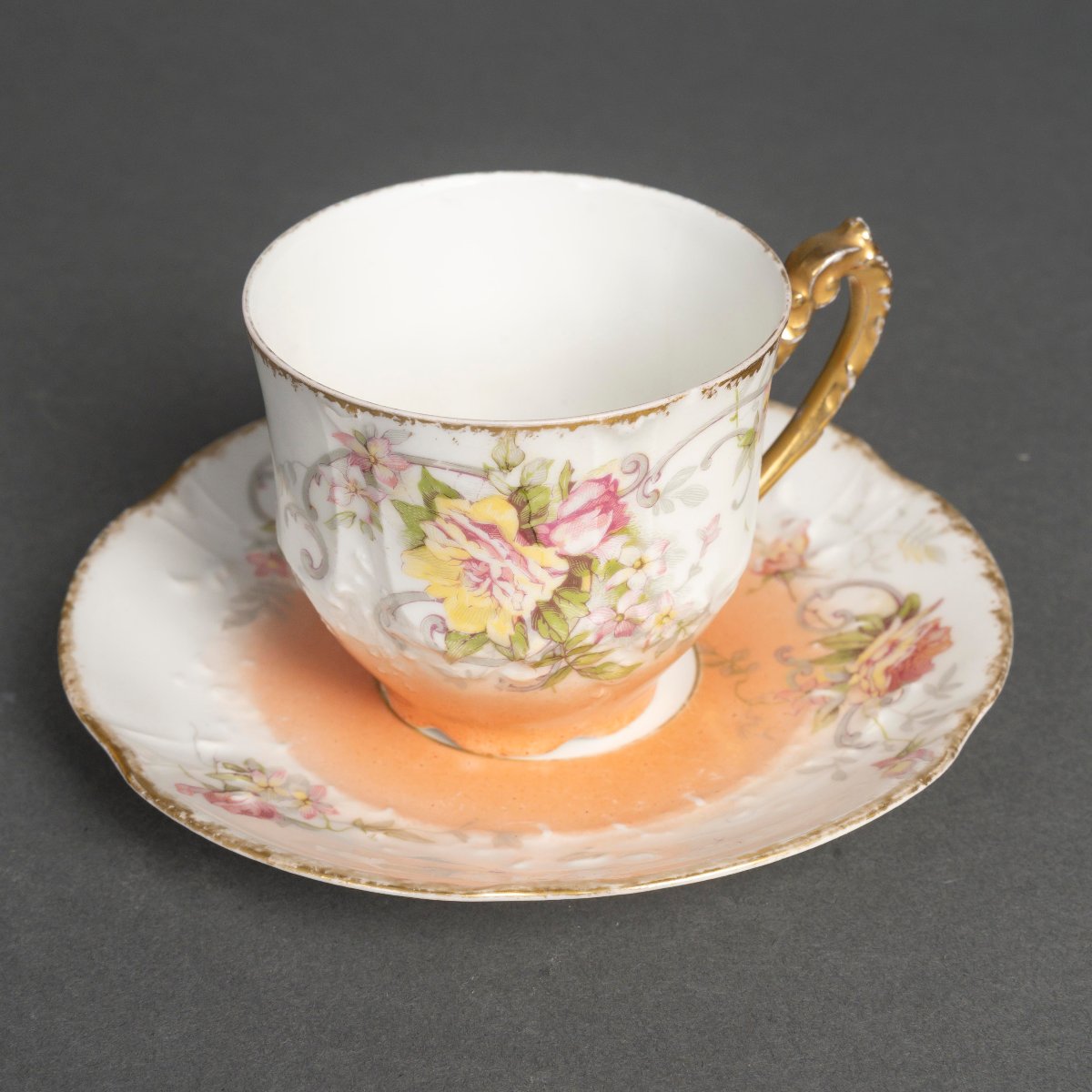 Service à café en porcelaine de Limoges – Fin XIXᵉ siècle, Belle Époque-photo-3