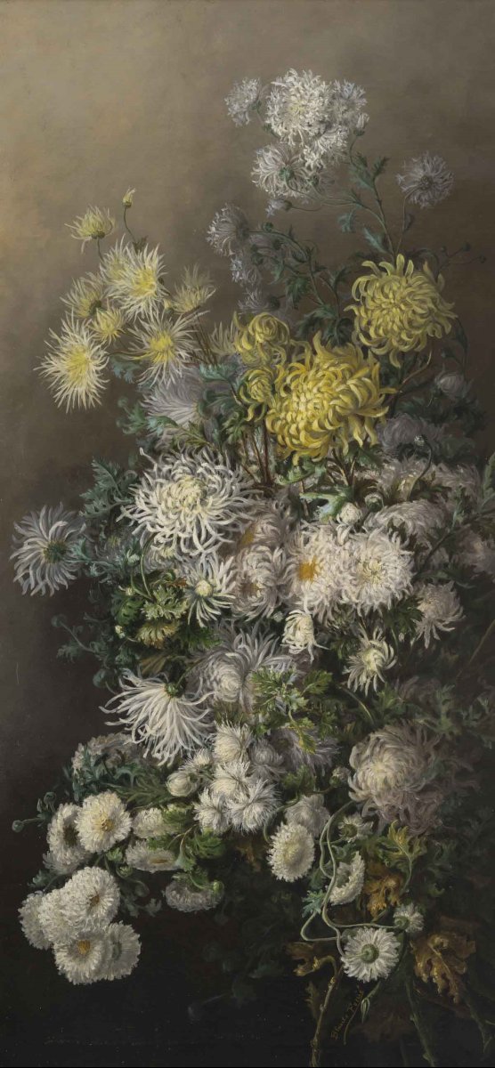 Tableau Huile sur Toile - Paire de tableaux floraux – Blanche Ferrié-photo-2