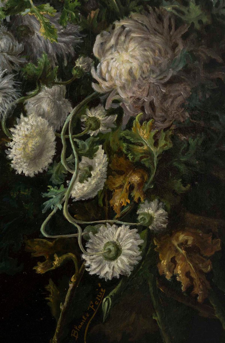 Tableau Huile sur Toile - Paire de tableaux floraux – Blanche Ferrié-photo-5