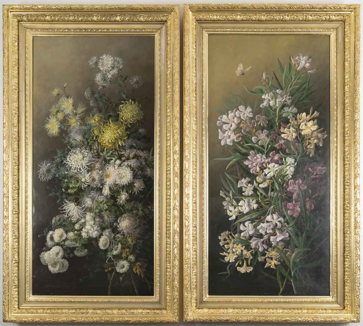 Tableau Huile sur Toile - Paire de tableaux floraux – Blanche Ferrié