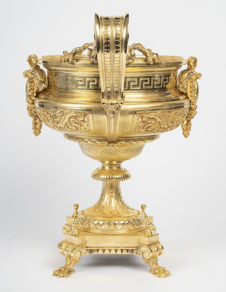 Gilt Bronze Bowl - Napoleon III Period, Louis XVI Style-photo-3