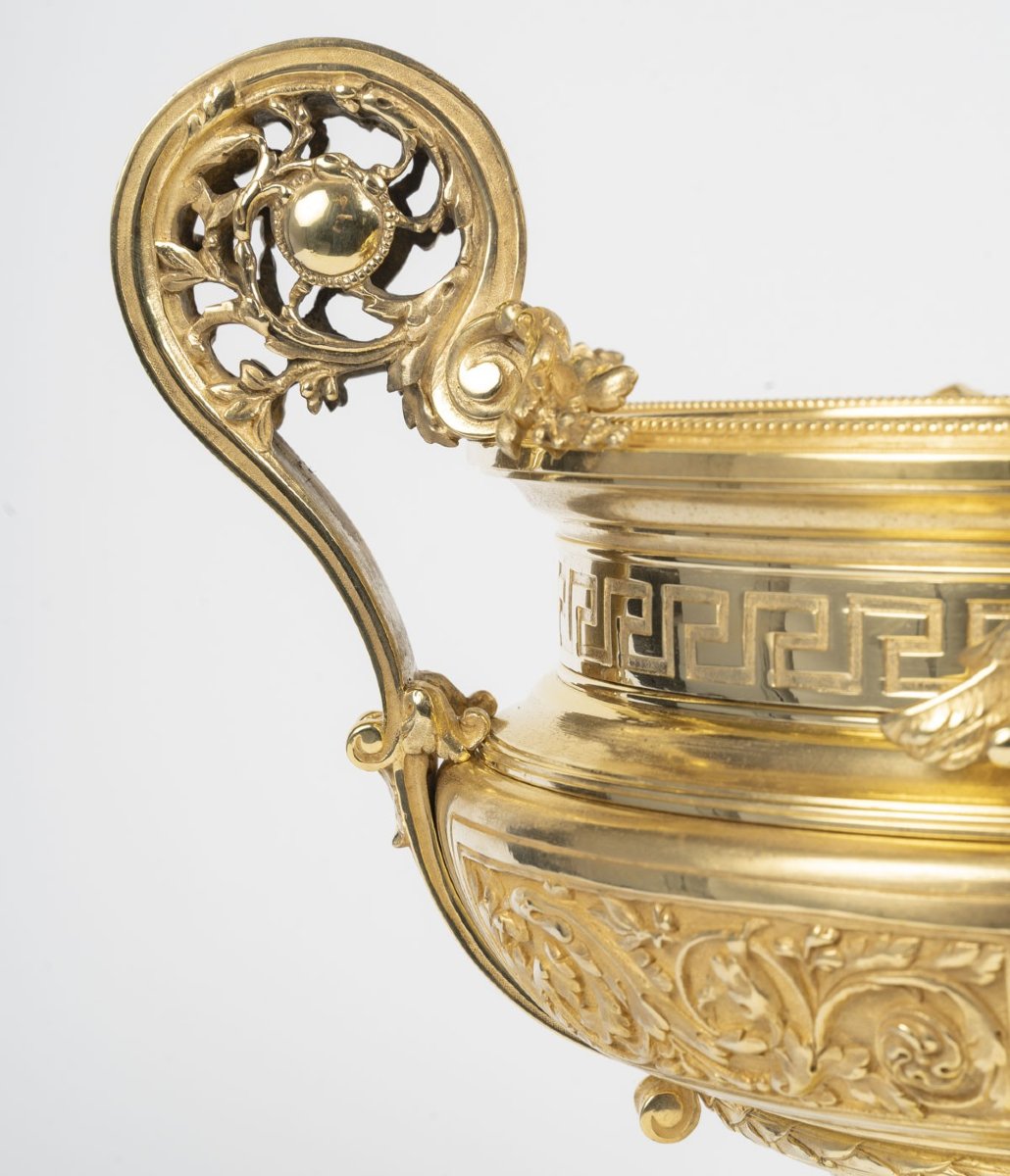 Gilt Bronze Bowl - Napoleon III Period, Louis XVI Style-photo-2