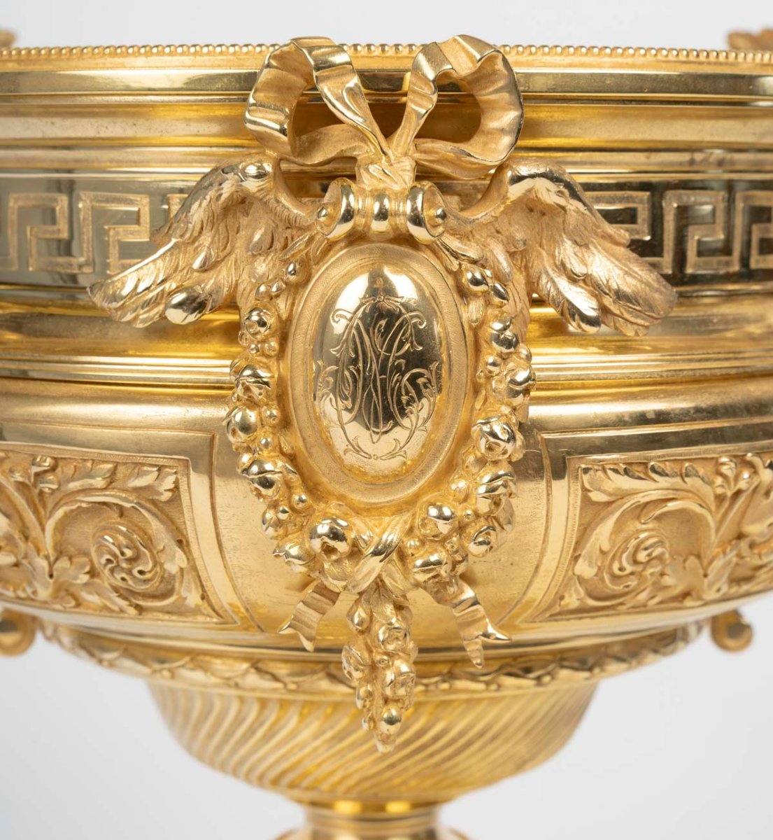 Gilt Bronze Bowl - Napoleon III Period, Louis XVI Style-photo-4