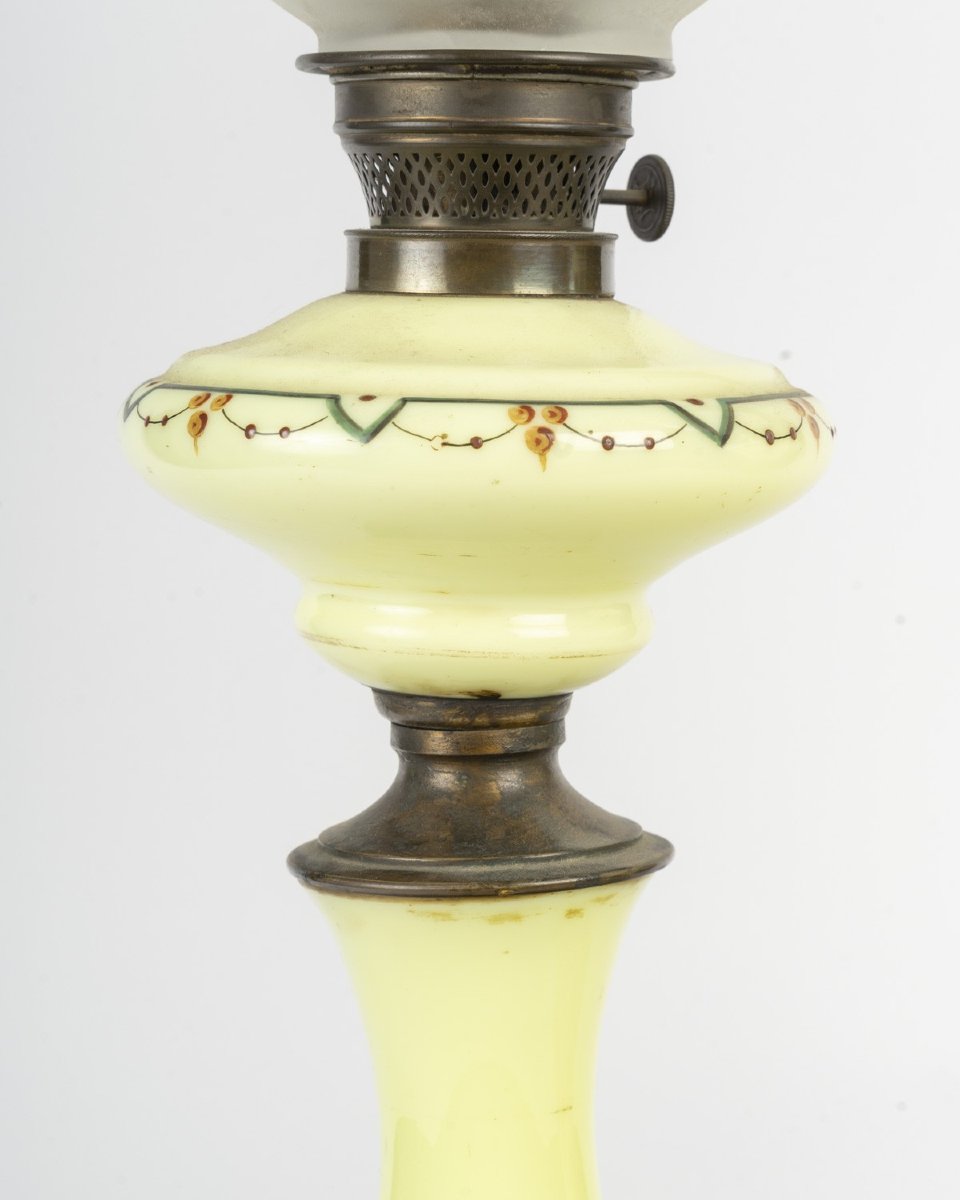 Paire de lampes en opaline peinte – fin XIXe siècle, goût orientaliste-photo-3
