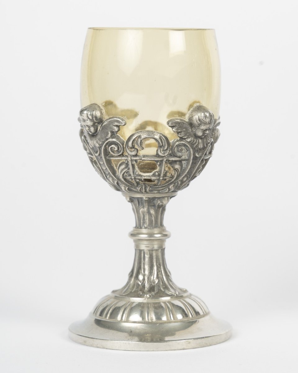 Service à liqueur en laiton – époque Napoléon III, style Louis XV-photo-2