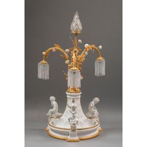 Centre de table en biscuit et bronze doré – époque Napoléon III