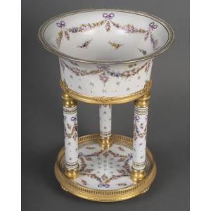 Jardinière en porcelaine et bronze doré – Style Louis XVI, époque XIXᵉ siècle
