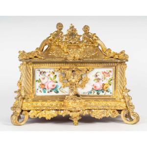 Coffret Boîte à Bijoux en Bronze Doré – Époque Napoléon III