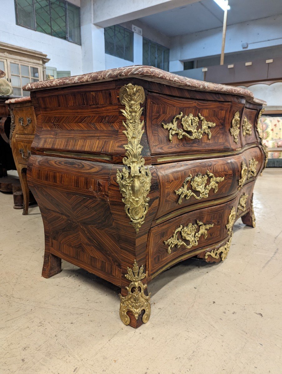 Regency Tomb Commode In Marquetry-photo-2