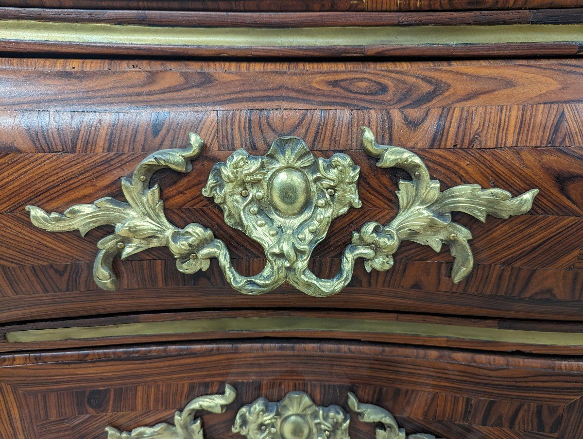 Commode Tombeau Régence En Marqueterie-photo-1
