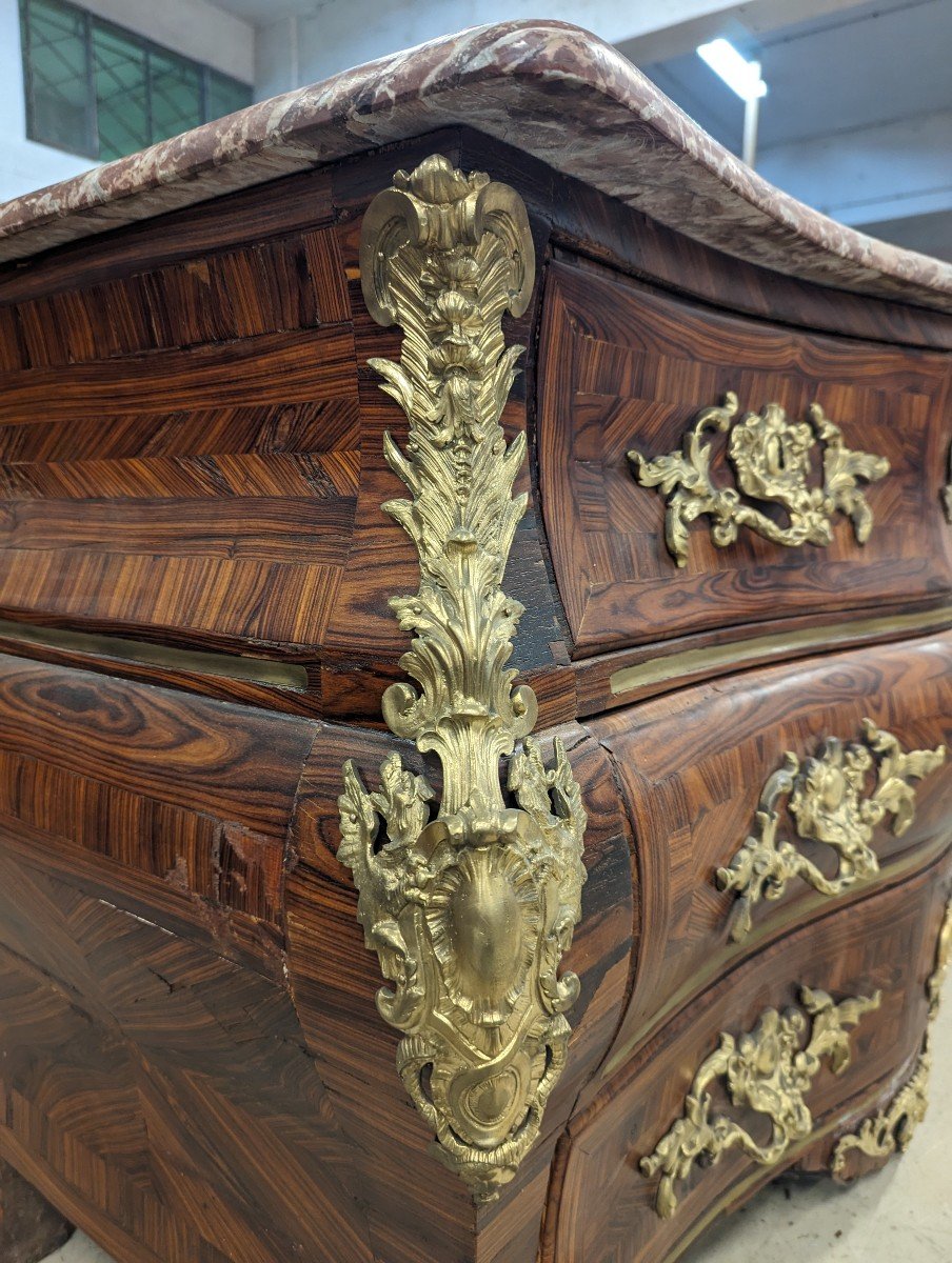 Regency Tomb Commode In Marquetry-photo-7