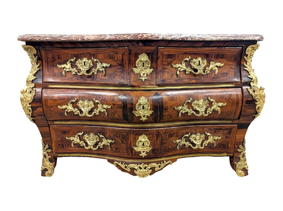 Commode Tombeau Régence En Marqueterie