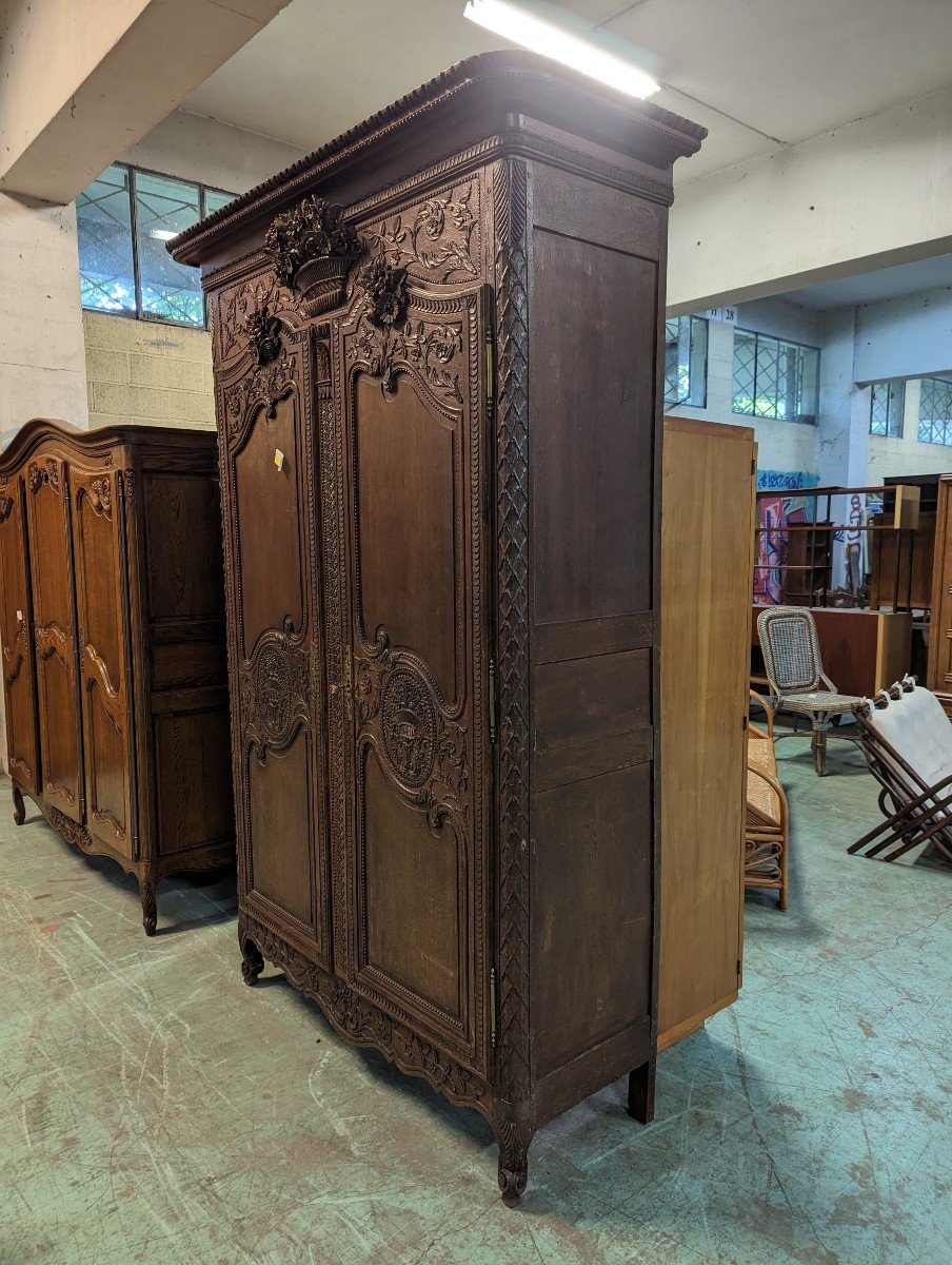 Armoire Normande De Mariage En Chêne-photo-4