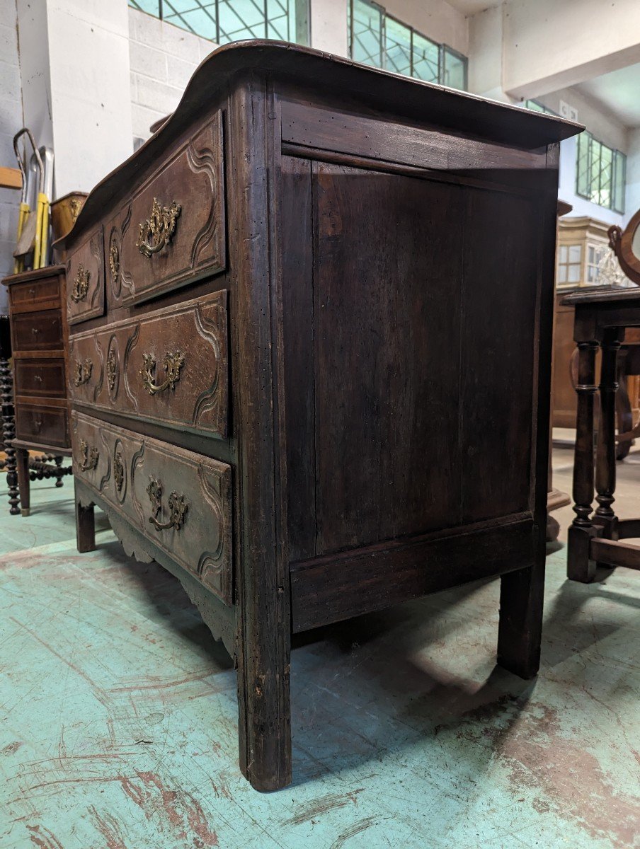 Louis XIV Period Commode In Walnut-photo-3