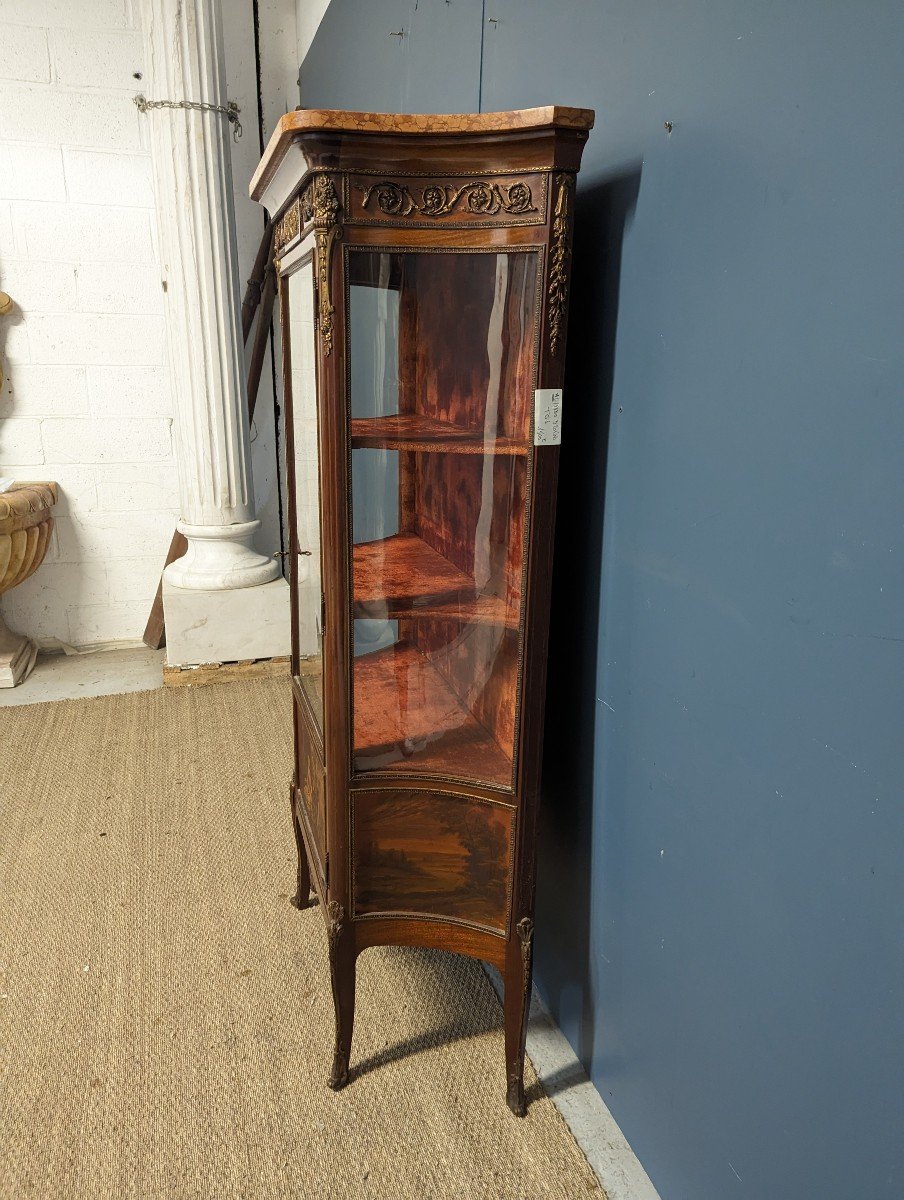 Napoleon III Style Showcase Mahogany Veneer-photo-3