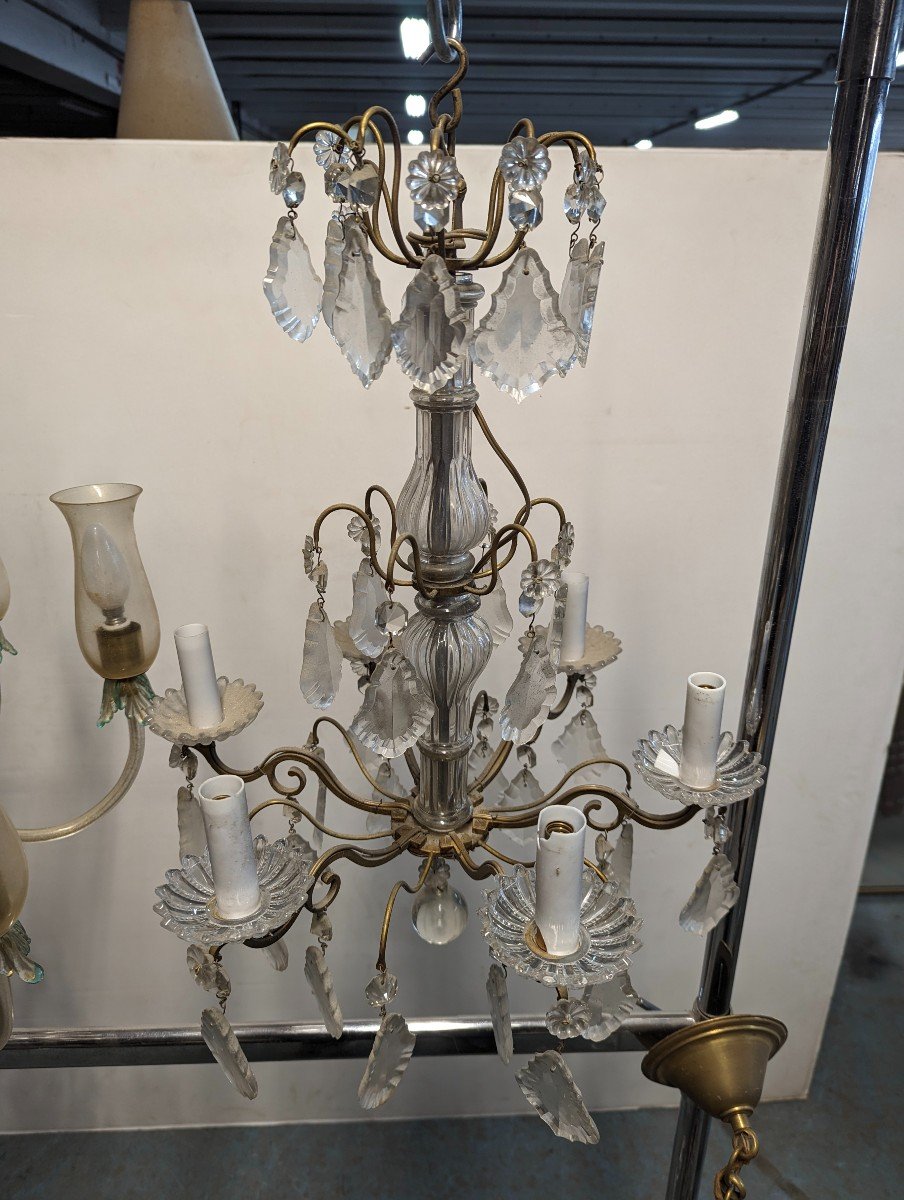 Lustre à Pampille De Style Louis XV En Cristal-photo-2