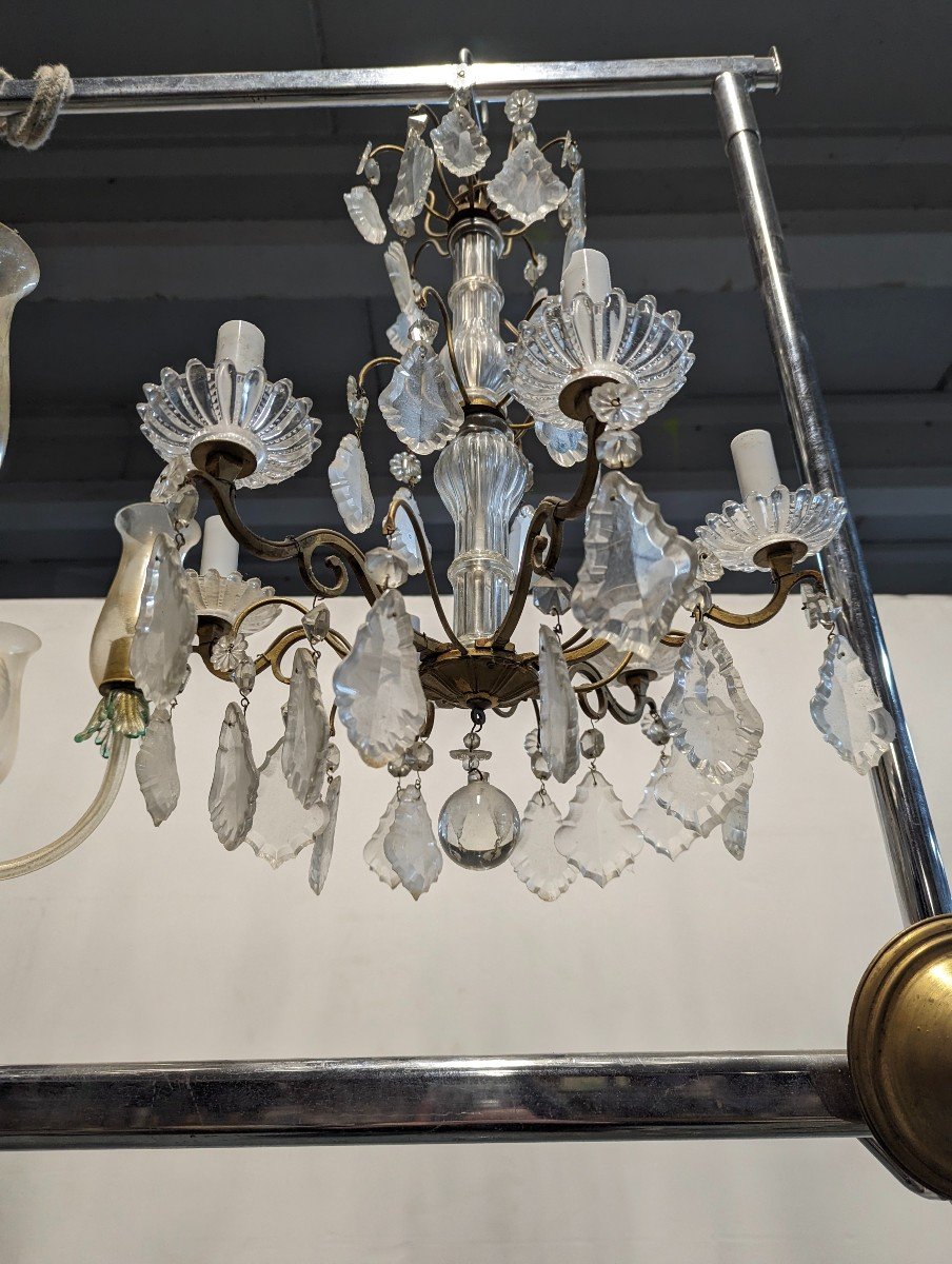 Lustre à Pampille De Style Louis XV En Cristal-photo-3