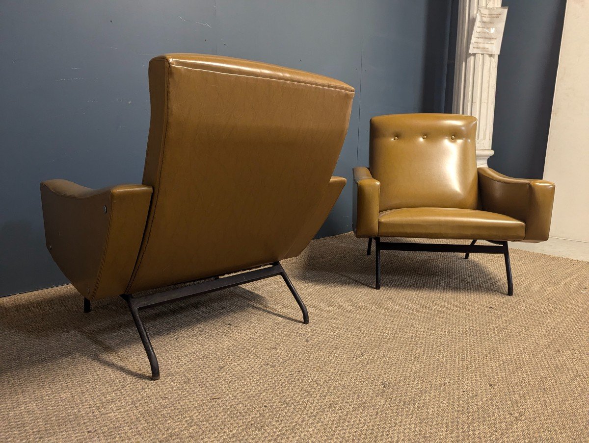 Paire De Fauteuils Modèle Galion Par Gilbert Steiner-photo-4