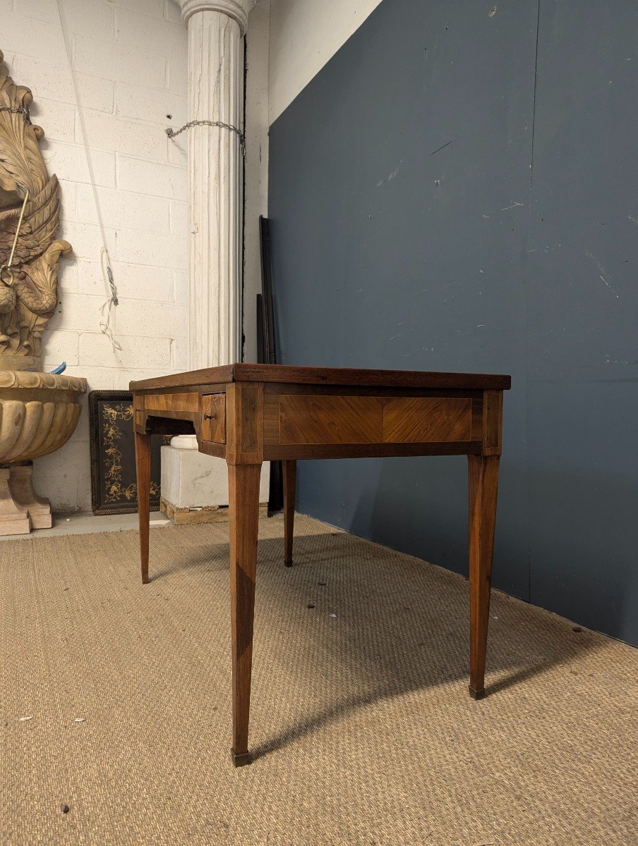 18th Century Tric Trac Game Table In Marquetry-photo-1