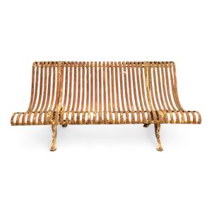 Castle Park Bench In Riveted And Cast Iron