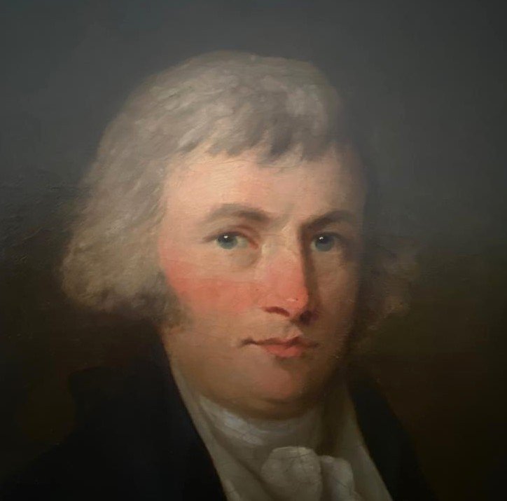 Ancien Portrait d'Un Gentilhomme De 1800-photo-2
