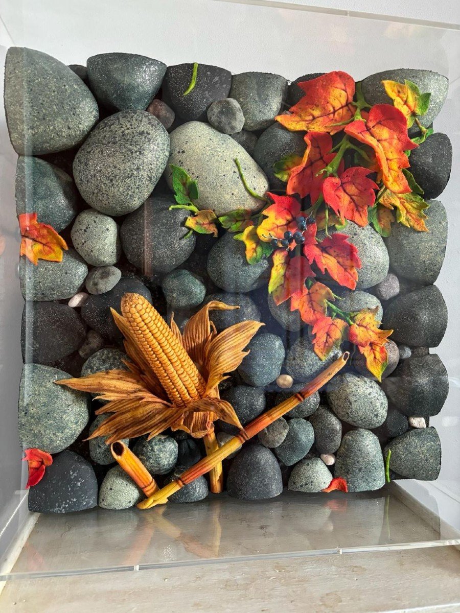 Composition “pannocchia Sul Greto” By Piero Gilardi-photo-1