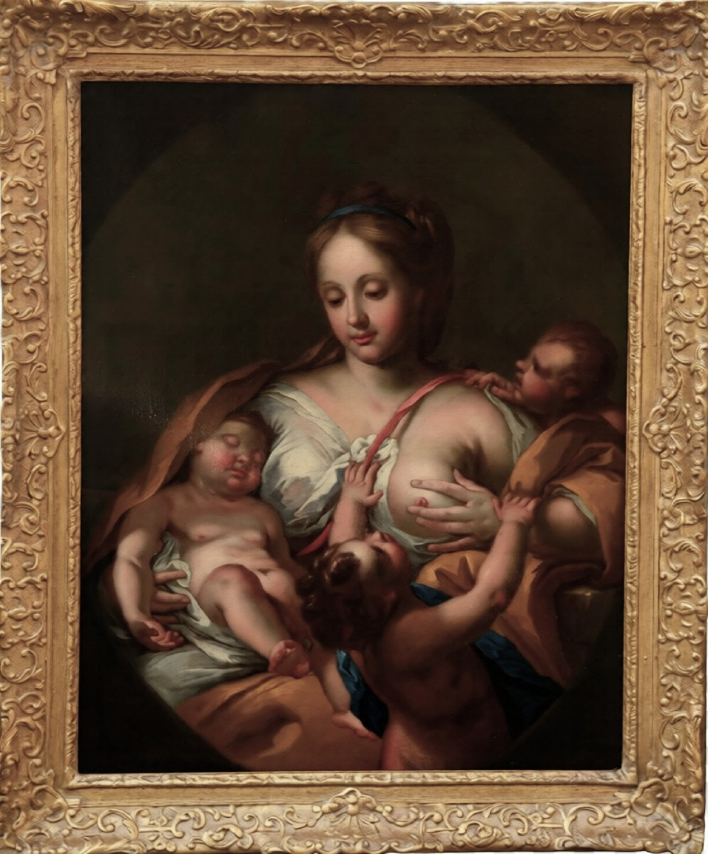 Tableau ancien du XVIIe siècle, école italienne