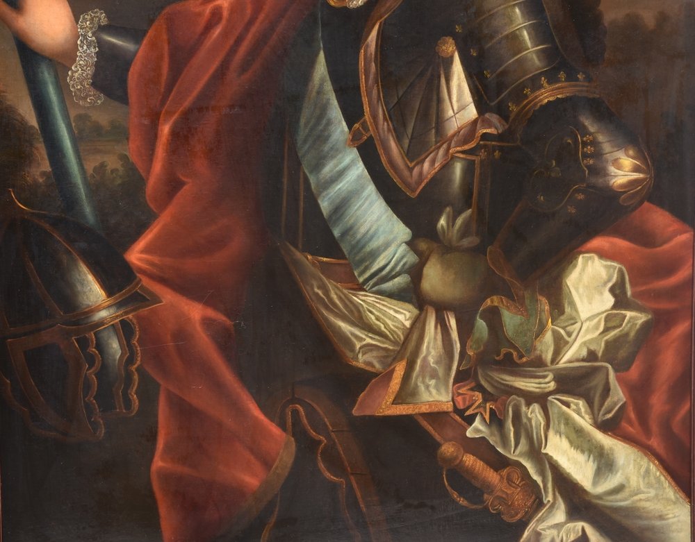 Antique Portrait Of The 18th Century French School-photo-3