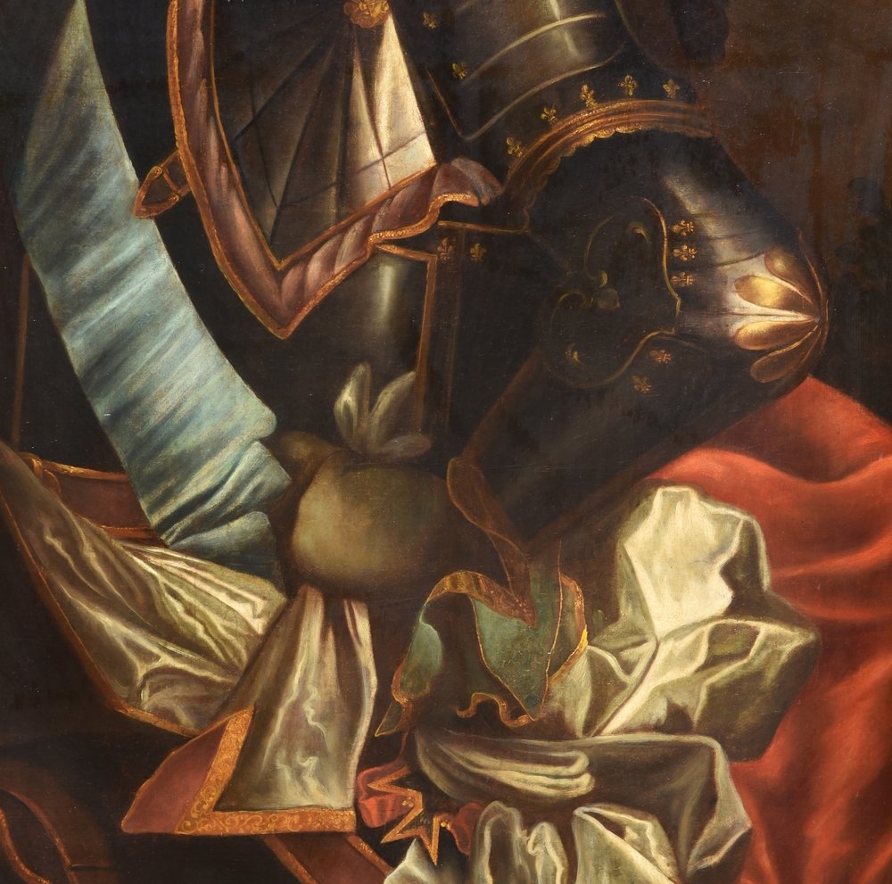 Antique Portrait Of The 18th Century French School-photo-2