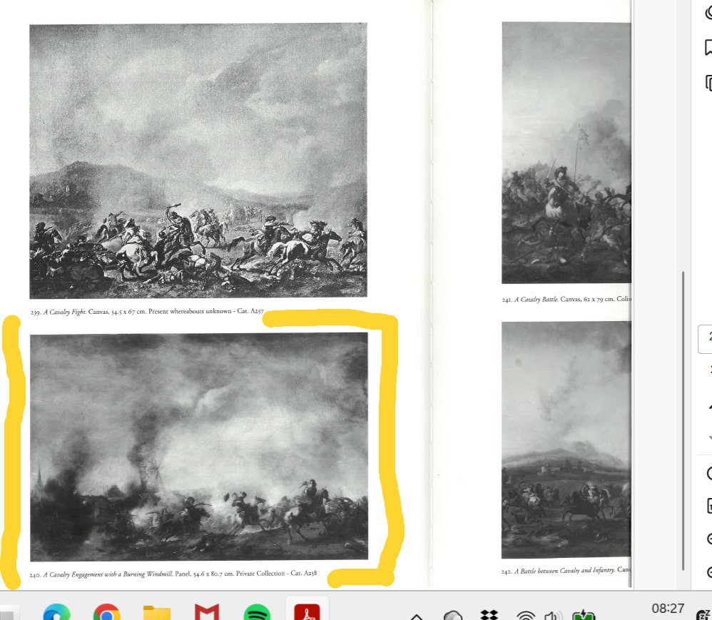 A Cavalry Charge Against A Burning Windmill – Philips Wouwerman, 17th Century-photo-8