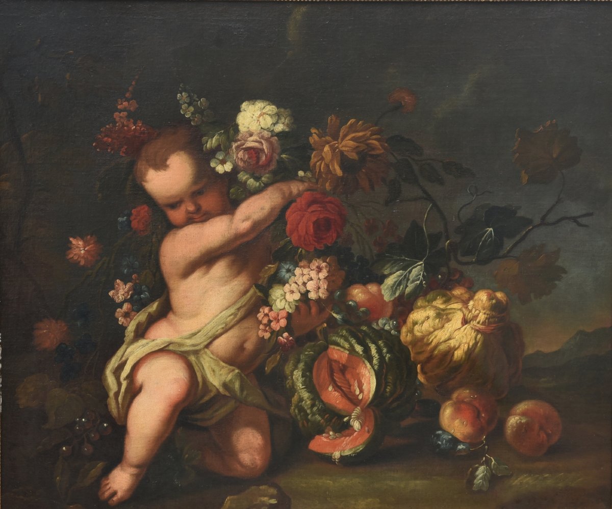 Antique Painting From The 1600s, Flemish School-photo-2