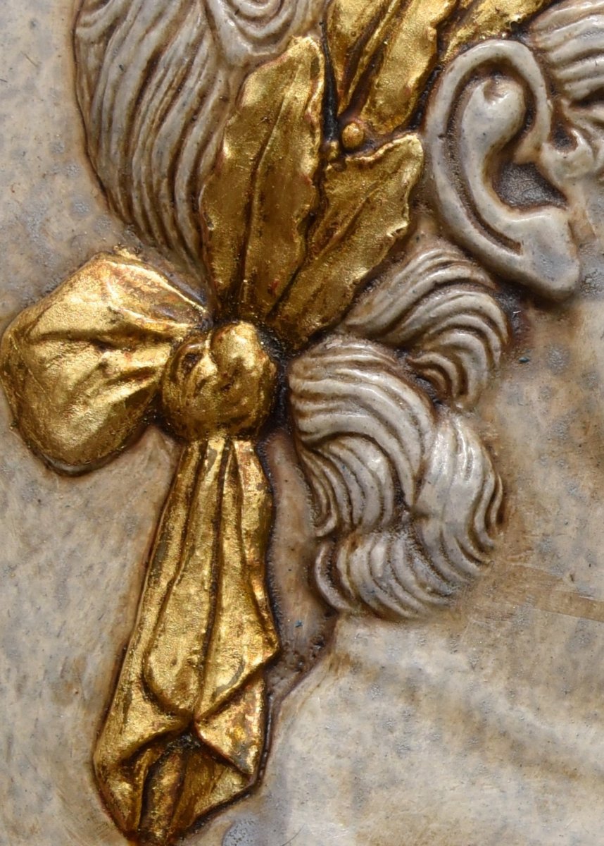 Paire d'Ovales Décoratifs En Plâtre-photo-1