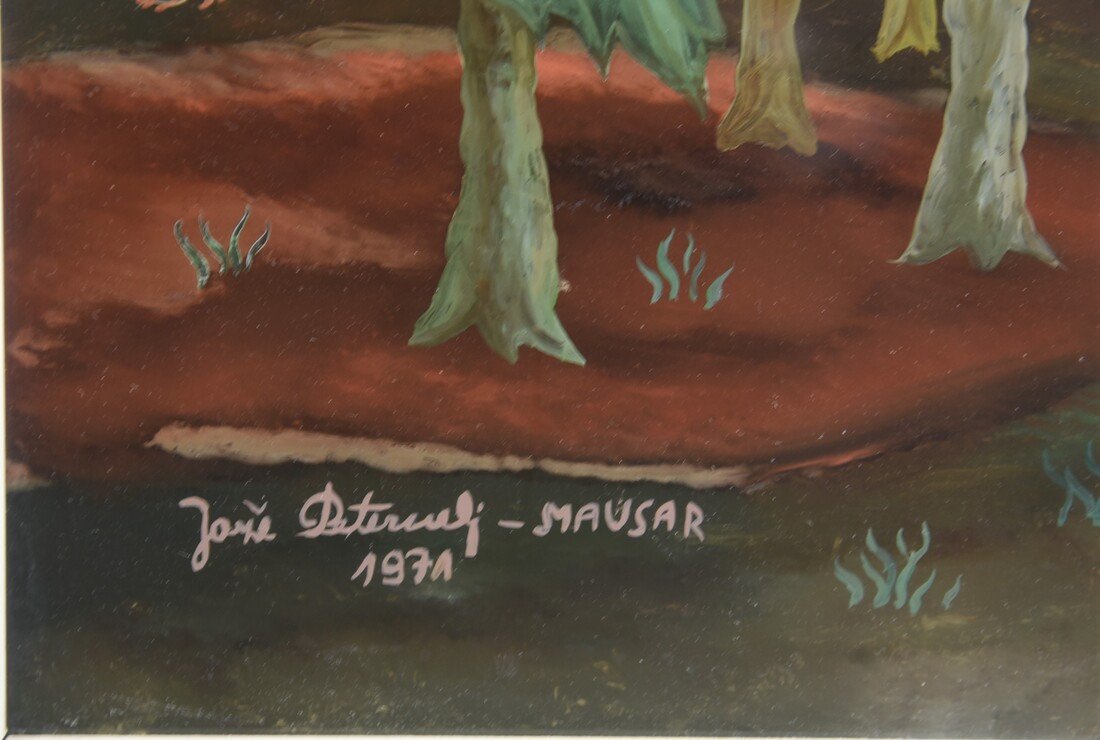 20th Century Painting - Sunflowers - Oil On Canvas-photo-1