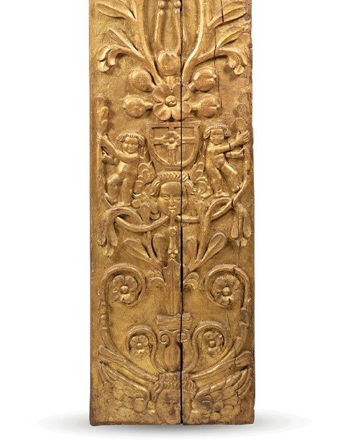 Former Pair Of Large Pilasters From The 1600s-photo-2