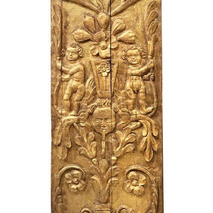 Former Pair Of Large Pilasters From The 1600s-photo-4