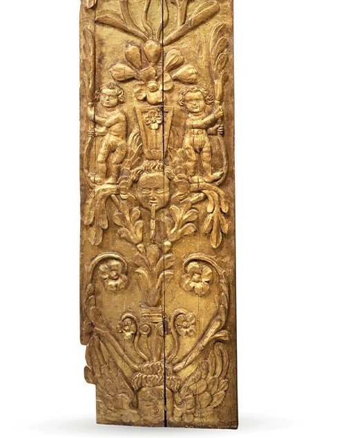 Former Pair Of Large Pilasters From The 1600s-photo-5