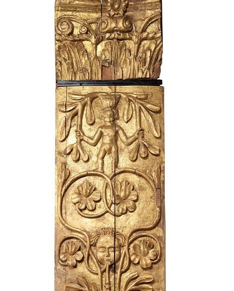Former Pair Of Large Pilasters From The 1600s-photo-6
