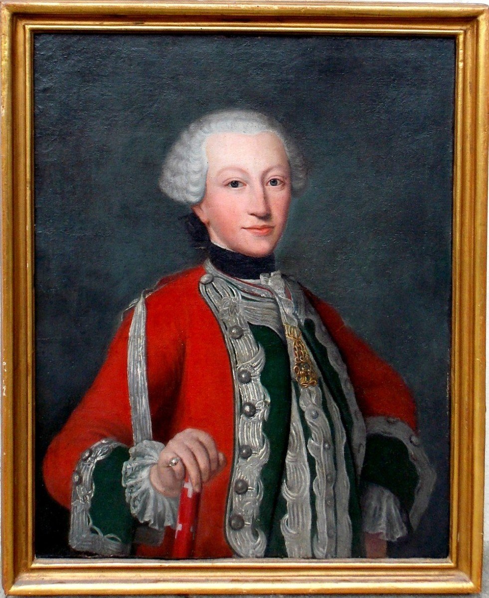 Old Painting, Portrait Of Vittorio Amedeo III, Disciple Of Giorgio Domenico Duprà (1689-17