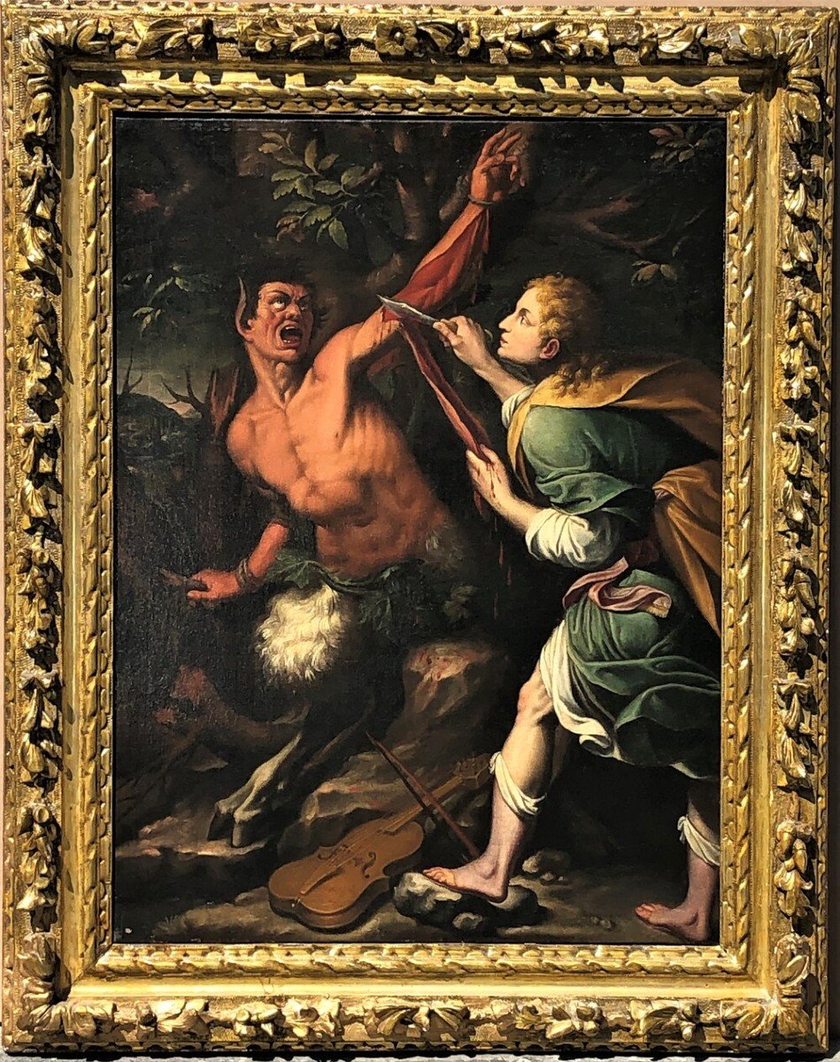 17th Century Old Oil Painting On Canvas