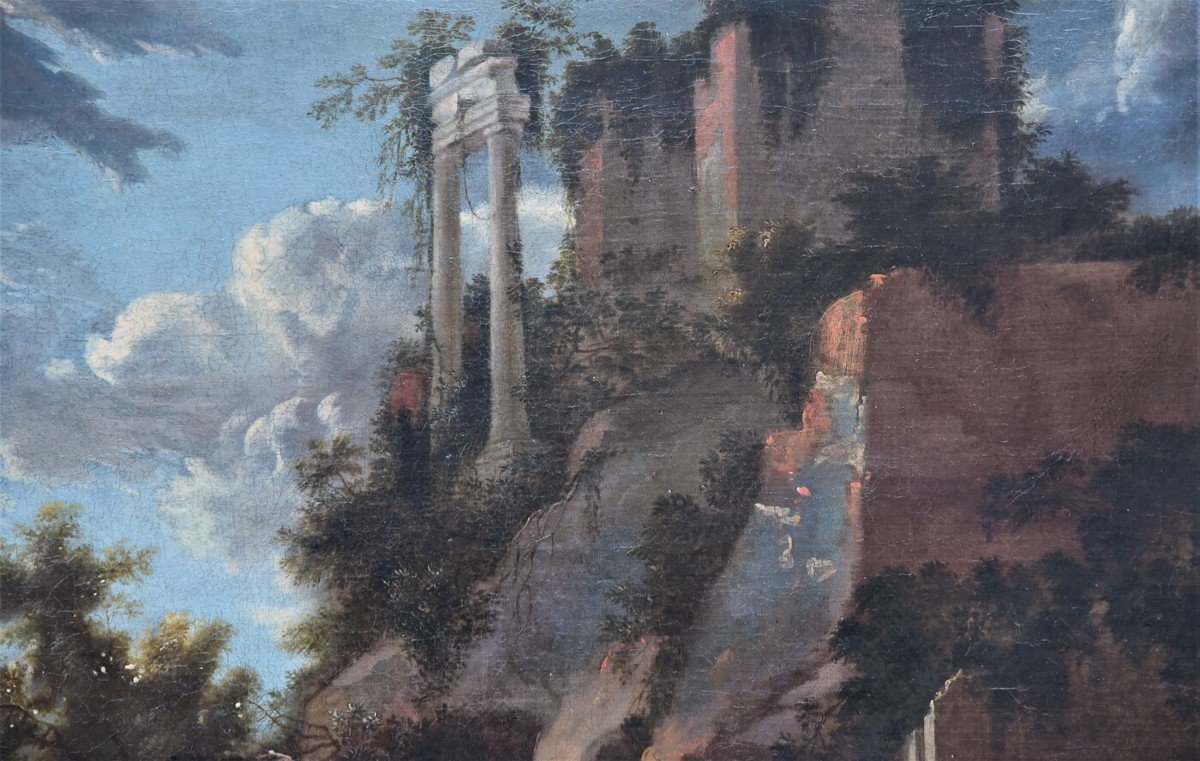 Peinture Ancienne Flamant Du XVII SiÈcle-photo-1