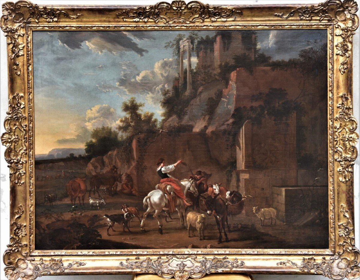 Peinture Ancienne Flamant Du XVII SiÈcle