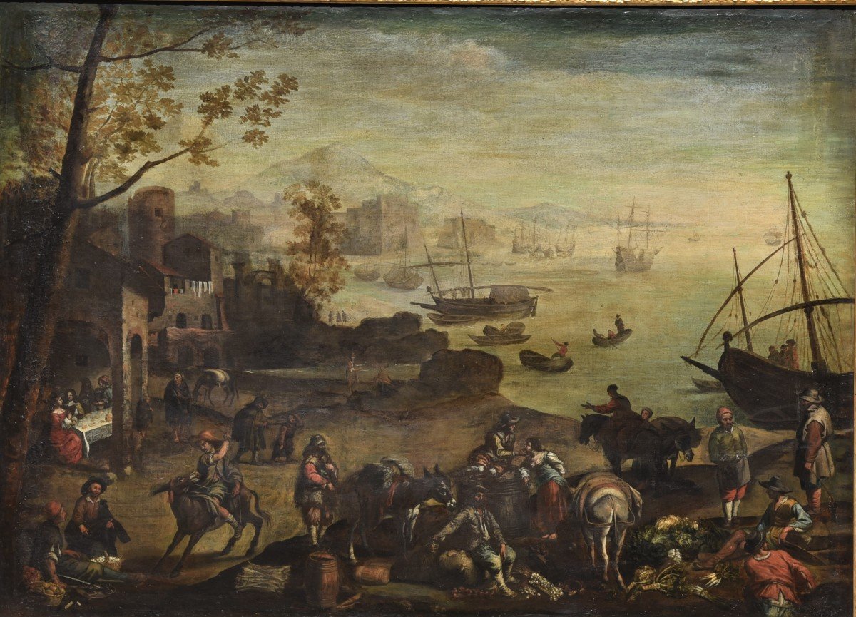 Old Painting From The Dutch School Of The Seventeenth Century-photo-2