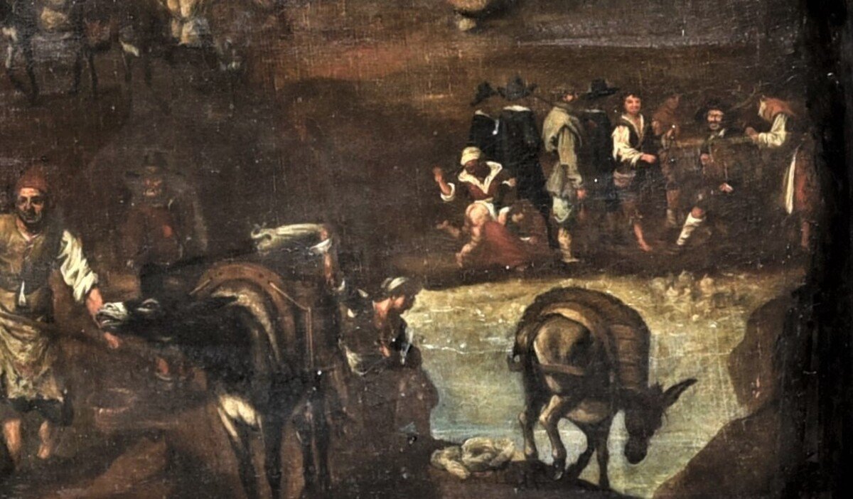 Old Painting From The Dutch School Of The Seventeenth Century-photo-1