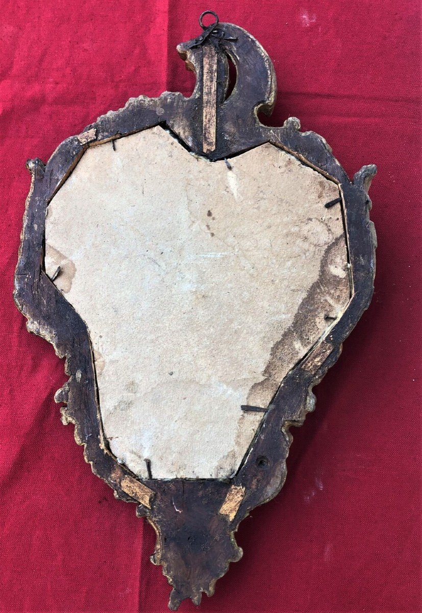 Antique Mirror In Carved And Gilded Wood From The 18th Century-photo-5