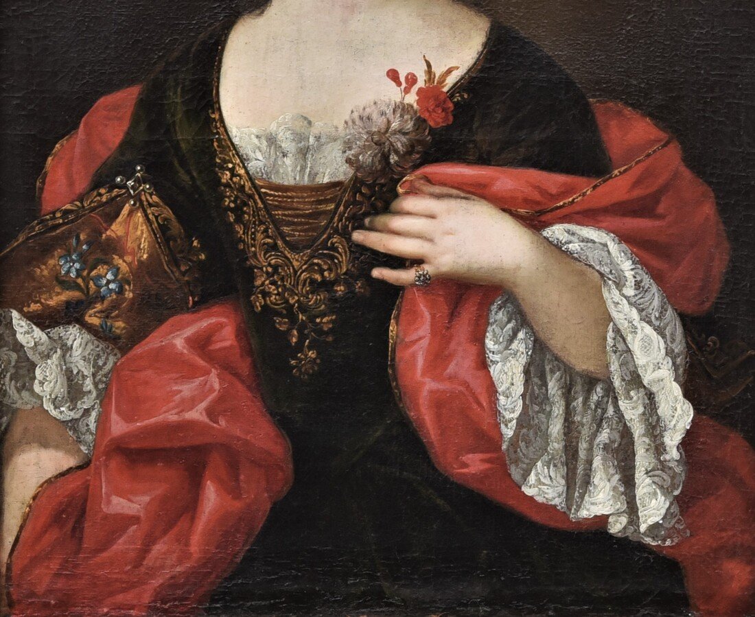 Old Portrait Of The French School From The Beginning Of The Eighteenth Century-photo-4